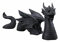 Dragon Jardin Statues Ornements Grande Résine Gothique Dragon Ornement Fantaisie Animal Dragon Sculpture Art Jardin Décoration pour Extérieur Pelouse Château Fossé Douleur dans