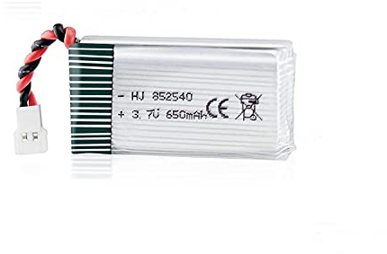 YUNIQUE GREEN-CLEAN-POWER - Fortgeschrittener Lipo Akku 650mAh 3.7V 25C für Drone Syma X5C X5 | Kompatibel mit Cheerson CX-30W, Wltoys F949 | Maße 44x25x10mm, Silber