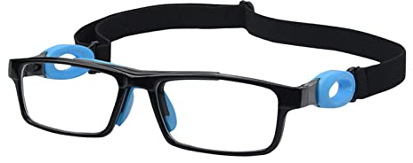 Fußball Basketball Brille, für Herren Damen Antikollisions Leichte Anti-Beschlag Sportbrillen Schutzbrillen, Blau