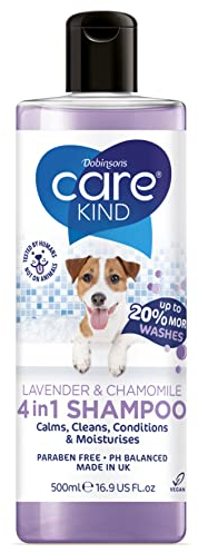CAREKIND 4-in-1 Hunde-Shampoo Mit Lavendel Und Kamille - Für Stinkende Hunde, Welpen Und Professionelle Pflege - Veganes Haustier-Shampoo (250 ml)