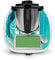 Deko Schutz Aufkleber kompatibel mit Küchenmaschine Thermomix TM6 Design Sticker Klebefolie Zubehör Küchengerät wasserfest selbstklebend RX042 (17 Marmor Türkis)