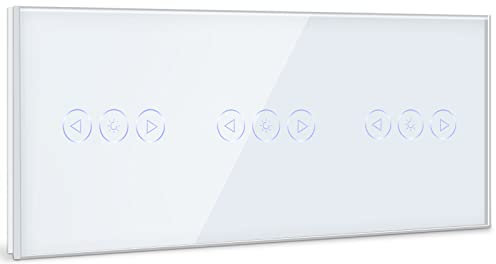 BSEED Interruptor Inteligente Triple Blanco, WiFi Interruptor de Luz Compatible con Alexa y Google Home, Control de APP y Función de Temporizador
