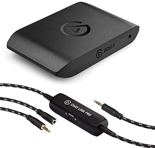 Elgato HD60 X + Chat Link Pro, Haz streaming y graba a 1080p60 HDR10 o 4K30, captura el chat de voz, sonido de los juegos en PS5, PS4/Pro, Xbox Series X/S, Xbox One X/S, en OBS y otros, PC y Mac