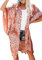 HIKARO Damen mit Blumenmuster Strand Kimono Schal Lange Bademode Cover-Ups Sommer