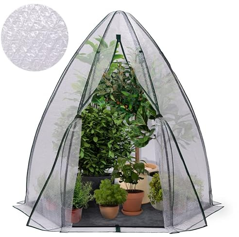 IDMarket - Serre d'hivernage dôme bâche Bulle 160 x 160 x 180 cm Maxi Chaleur Balcon et terrasse
