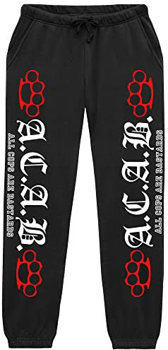 ACAB Herren Jogginghose | Hardcore Hose MMA 1312 Fussball Ultras Sport Hose Freizeithose | M3 (M)