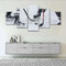 SAHROO Bilder Leinwandbilder Eishockey Eishockey Vlies Leinwand 5 Teilig Wandbilder Kunstdrucke Wandbild Bild Auf Kunstdruck Wanddeko Wand Wohnzimmer Wanddekoration Deko Modern 200X100 Cm / 79X40