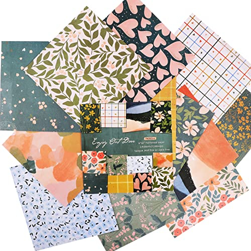 24 Blatt Papier Block 15,2x15,2 cm Dekorpapier Scrapbook Bastelpapier 12 Muster für die DIY Kartenherstellung Hintergrund Dekoration Journaling Papier Supplies