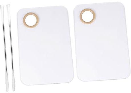 FOMIYES 2sets Nail Art Mixing Plate Acrylic Makeup Palettes Makeup Blending Palettes for Painting Manicure Nail Art Tool Supply
