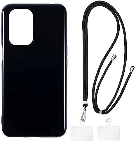 Crossbody/Neck Strap TPU Phone Case Combo Compatible with Doro 8100, Shockproof Protective Cover with Adjustable Lanyard