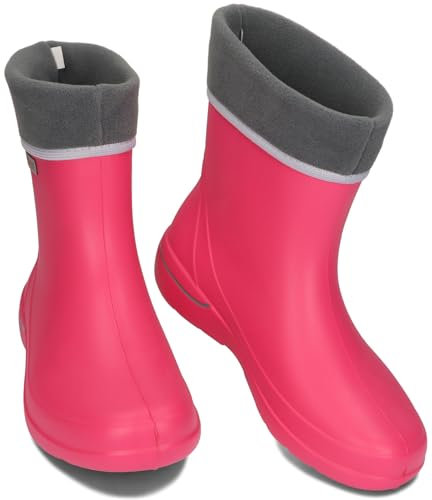 BeComfy Stivali in Schiuma EVA da Donna con Fodera Interna Rimovibile Stivaletti 36-41 EU (Fucsia, numeric_38)