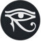 EmbTao Eye of Horus Wedjat Patch bestickte Applikation zum Aufbügeln oder Aufnähen, Weiß und Schwarz