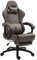 Dowinx Gaming Chair Retro, Ergonomic Computer Office Chair with Footrest, PU Leather Game Chairs with Massage Lumbar Support for Adults, Brown