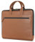 VON HESSEN Laptoptasche aus echtem Nappa-Leder bis 16 Zoll - Aktentasche Herren & Damen - Luxuriöse Echtleder Arbeitstasche für Büro & Alltag - Laptop Hülle in Cognac-Braun