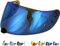 Everalo Kompatibel mit Hjc is 17 Visier - Fg17 - FgSt - C70 - C70n - HJ 20M - Helm visier hjc is 17 Pinlock Ready - Anti-Kratzer (Blau)