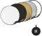 K&F Concept 5-in-1 Light Reflector 22(60cm) Photography Diffuser Collapsible Portable for Studio and Outdoor Lighting Gold Silver White Black Translucent