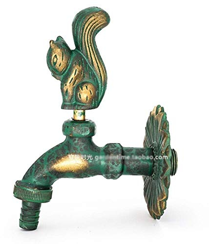 Küchenarmatur, antiker Messing-Außen-Terrassen-Wasserhahn, kreativer Tier-Außen-Garten-Wasserhahn, rostfrei, auslaufsicher, Mischbatterie, Außen-Mischventil, Schnellanschluss für 1/2 Zoll