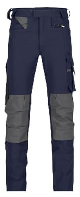 DASSY® Impax Stretch-Arbeitshose mit Kniepolstertaschen - Größe 58 - NACHTBLAU/ANTHRAZITGRAU
