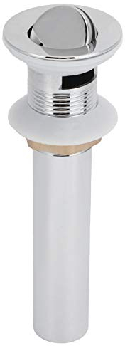 Waschbeckenabfluss aus Messing, Up Abtropfgestell, Verstopfungssicher mit Weichen Silikondichtungen für Einfache Installation (Galvanisierte Replik mit Löchern)