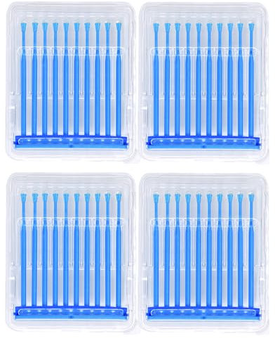 MIBICIRI Applicateur de pointes adhésives dentaires pour couronnes dentaires, placage en porcelaine, jetable, 40 pièces