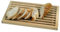Innoteck Essentials Rubberwood Crumb Catcher Chopping Board - Rectangular Cutting Board - Tray for Collecting Crumbs - Lightweight Wooden Slicer - for Bread and More
