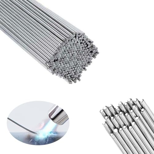 JOYOLA Lot de 50 Tiges de Soudure en Aluminium 1.6 X 330 mm Fils de Soudage en Aluminium Basse Température Baguettes de Soudage en Aluminium Fil de Soudure à Basse Température pour Aciérie