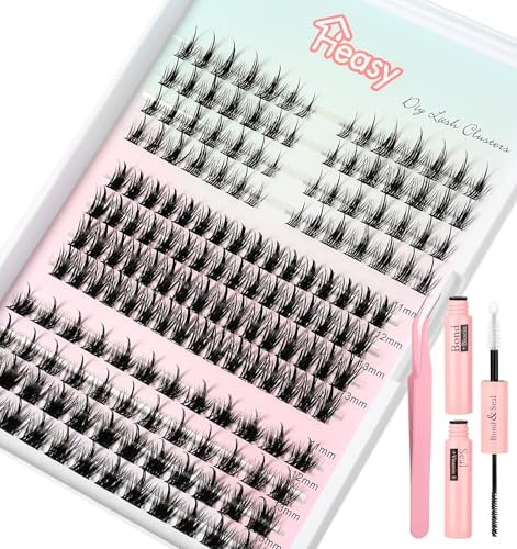Wimpern Extensions Set, Manga-Stil Lashes, Anime-Wimperncluster 168 Stück Manhua-Wimperncluster 3 Stile Flaumige Natürliche Wimperngruppen Cosplay-Wimpern Koreanische Wimpern DIY mit Applikator