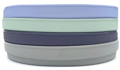 Elk and Friends Kids/Toddler 7.8 Porcelain Plate Sleeves Only | 4pk | Silicone Sleeves Only | Non Slip Grip | Fits Elk and Friends 7.8 Porcelain Plates | Microwave + Dishwasher Safe