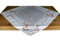 Tischdecke Mitteldecke 85 x 85 cm Frühling Ostern beige Leinenoptik Druckdesign Häschen mit Blümchen