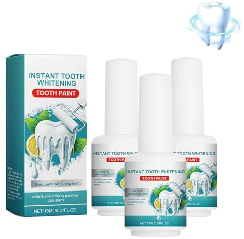 Zahnlack Weiß, 15ml Zahnlack Teeth Whitening Paint, Zahn-White-Lack-Kit, sofortige Zahnweiß-Gel-Beschichtung, Zahnbleaching, Einfach Und Schnell Glänzende Zähne, Selbstbewusste Soziale (3)