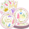 40Pcs Princess Birthday Party Supplies Princess Party Paper Plates Napkins Baby Shower Princess Theme Birthday Party Decorations