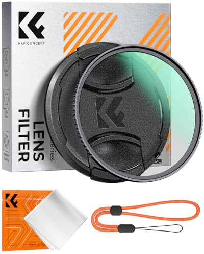 K&F CONCEPT 37mm Black Diffusion 1/4 Filter + Lens Cap, Mist Cinematic Effect Filter with 18 Multi-Layer Coatings for Video/Vlog/Portrait Photography (K-Series)