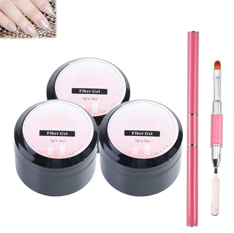 Nail Repair Protection Gel, Nail Repair Gel Kit, Fiber Repair Gel For Nails, Broken Nail Repair Kit For Natural Nail Kit, Fiber Extension Gel Nail Repair, Instant Cracked Nail Repair Gel (3set)