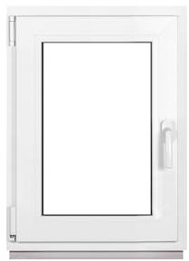 Framex Ventana de sótano PVC pequeña blanca de ANCHO x ALTO 50 x 65 cm (500 x 650 mm), doble acristalamiento (32 mm), oscilobatiente, DIN izquierda, Premium