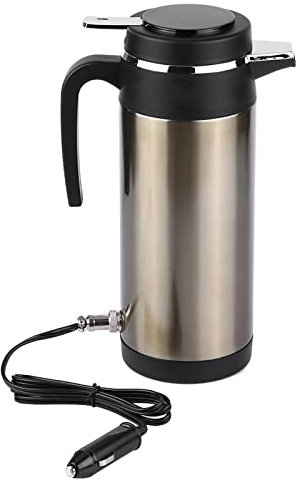 1000 ml 12v / 24V en acier inoxydable Car Kettle - Chaudière à eau de voyage portable et récipient de chauffage (12V)