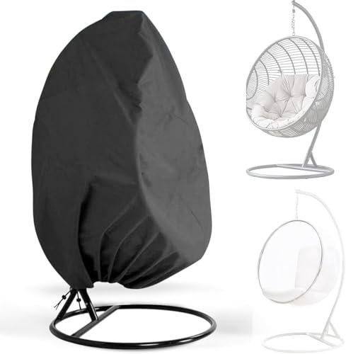 Générique Housse de Fauteuil Oeuf Suspendu, Oxford Tissu Housse de Chaise Suspendue de Jardin, Bache de Protection Imperméable pour Patio Meubles Jardin Exterieur(200x230CM)