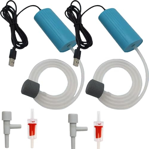 2PCS 25dB aquarium air pump 200L/H oxygen pump 2W, suitable for 100L aquarium oxygen pump