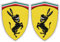 mophrati Adesivo per auto Serpente d'asino Decalcomania riflettente Distintivo Ornamenti Adesivi Accessori Articoli per feste Sostituzione per Ferrari