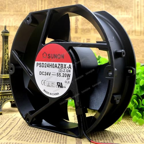 DJHAQDM Compatible para SUNON PSD24H0AZBX-A (2) .Z.GN 24V 55.20W 2-Wire Ventilador refrigeración