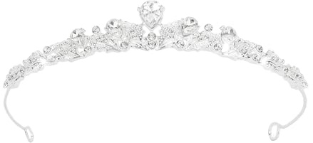 EXIPSAT Diadem Krone Silber, Elegantes Haarschmuck Braut mit Glitzernden Strass, Perfekt für Hochzeit, Geburtstag, Party und Prinzessinnen-Anlässe