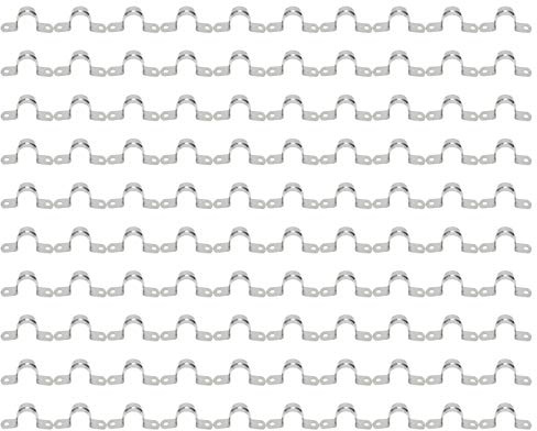 25 mm U-förmige Rohrschellen mit Sattelklemme zur Rohrbefestigung – abnehmbare Luftschlauchklemmen aus Edelstahl 304 für Bolzen und Balken – 6,2 mm Montageloch – 100 Stück