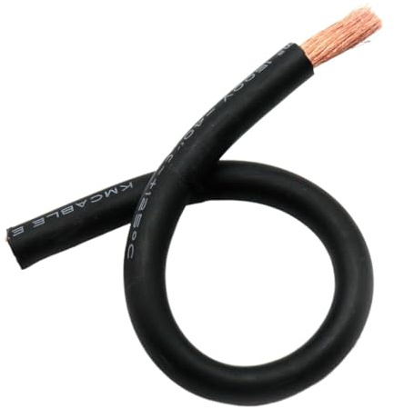 Heavy Duty Battery Cable 3M 8/6/4/2 AWG Flexible OFC Wire For Car Marine Inverter Solar UPS(Black,8 AWG 3M)