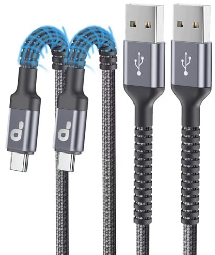 10FT USBA to USBC Cable for iPhone Samsung LG ipad MacBook and More,2 Pack | USB A to USB C Charger Cable, Long Typec Fast Charging Cord for iPhone 17 16 15 Pro Max Samsung Galaxy S10 S9 LG ipad MacBook