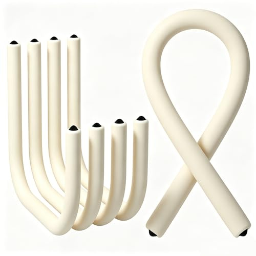 Homecron Bendable Flexible S Hooks: Multifunctional Reusable Twist Hooks for Closet Garage Kitchen Bathroom Plants Walker Cane Holders Phone Stand 4-Pack