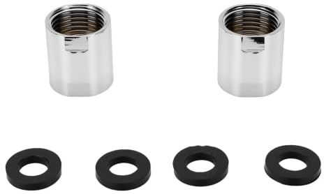Fafeicy 2PCS Shower Pipe Fitting Stainless Steel Shower Coupling | G1/2 Female Thread Deep Thread Design with 4 Sealing Rings for Shower Arm RV Outdoor Shower Home Bathroom