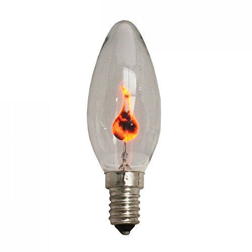 Eveready 10 x NEON Flicker Flame Candle Bulbs Small Edison Screw Cap E14 3 WATT 240 Volt, W