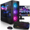 Megaport Méga Pack PC Gamer Fixe Complet Nvidia GeForce RTX3050 6Go • AMD Ryzen 5 5500 • Ecran LED 24 • Windows 11 • 32Go 3200MHz DDR4 • 1000Go M.2 SSD • Clavier et Souris Gamer