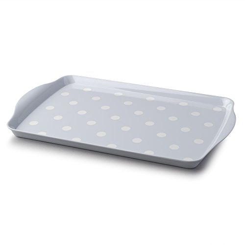 Zeal G203S Melamine Dotty Serving Design Tray (38x24cm) French Grey