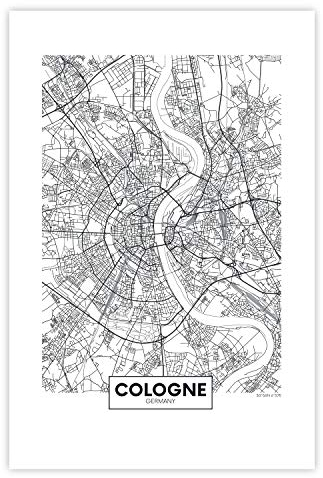murando - Leinwandbild Wandposter Wohnung Karte, 21x30 cm, Schlafzimmer