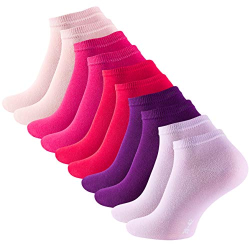 STARK SOUL 10 Paar Essentials Sneaker Socken, Baumwolle, Berry Colors, Gr. 35-38